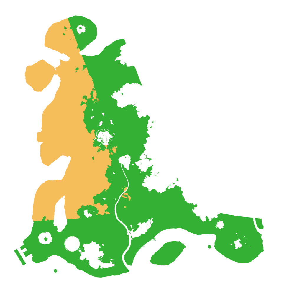 Biome Rust Map: Procedural Map, Size: 3500, Seed: 64166394