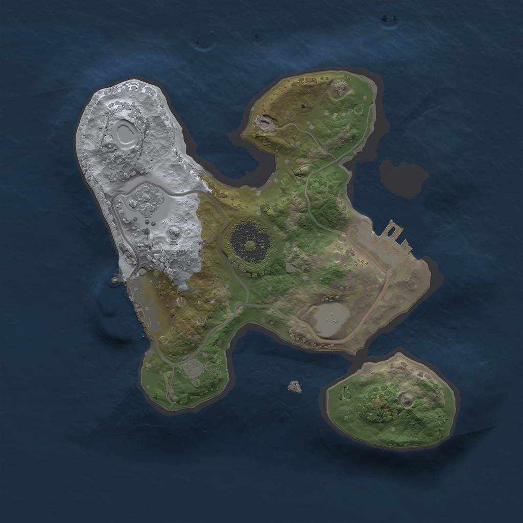 Rust Map: Procedural Map, Size: 2000, Seed: 622, 6 Monuments