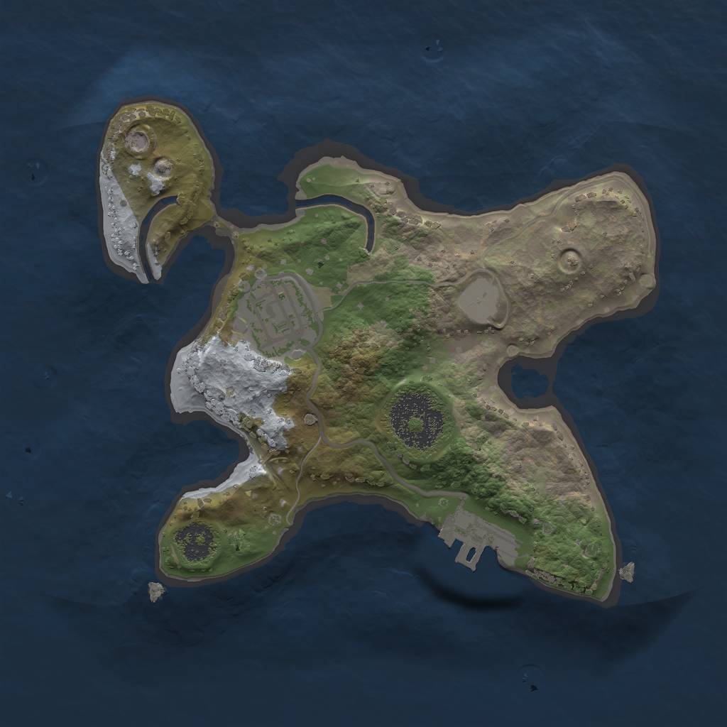 Rust Map: Procedural Map, Size: 2000, Seed: 949958625, 5 Monuments