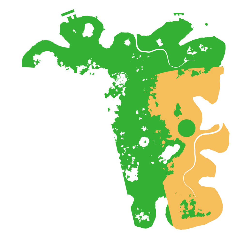Biome Rust Map: Procedural Map, Size: 3700, Seed: 20211007