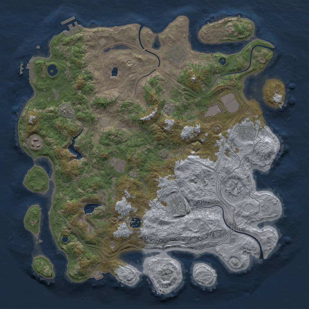 Rust Map: Procedural Map, Size: 4250, Seed: 18403, 15 Monuments