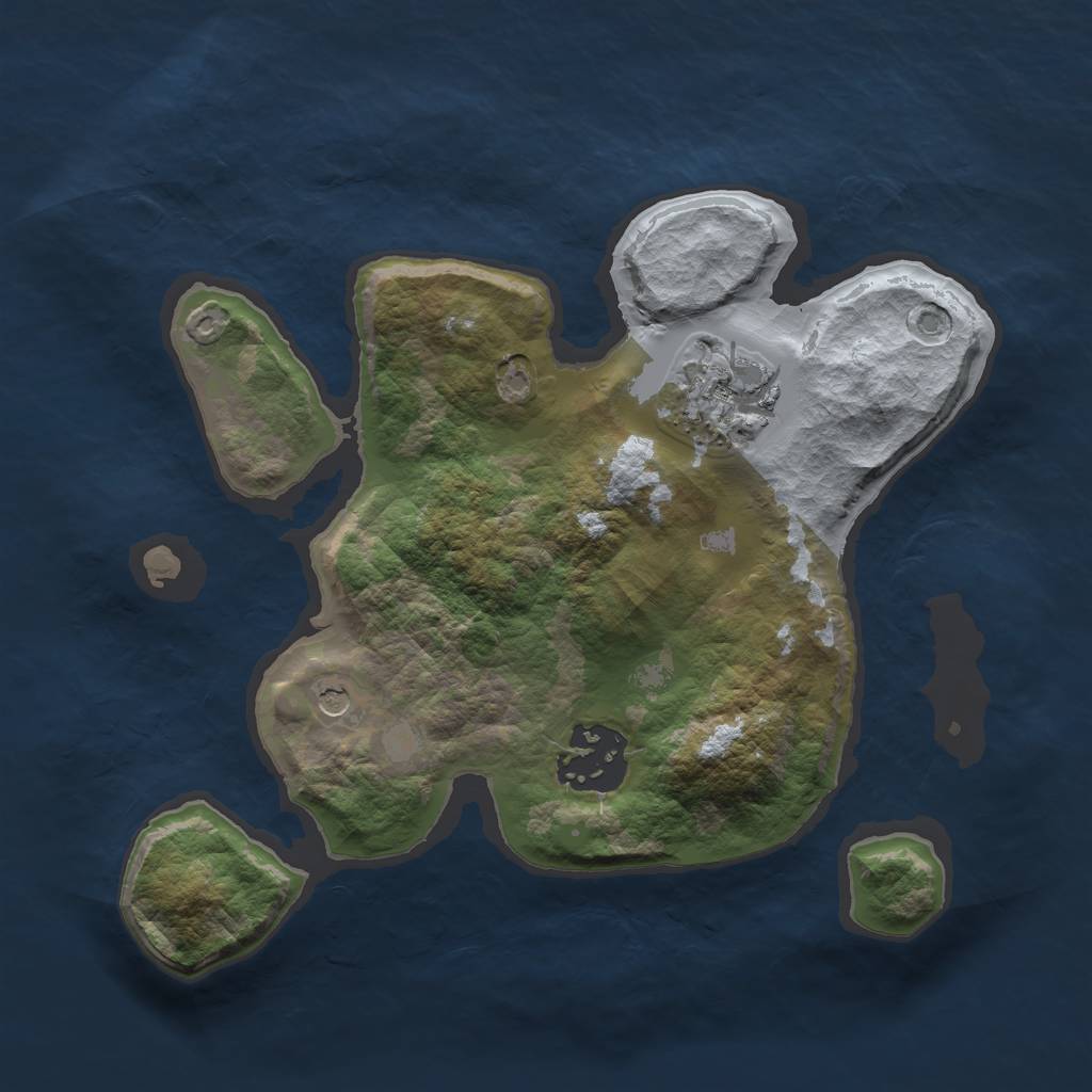 Rust Map: Barren, Size: 2300, Seed: 98714516, 5 Monuments