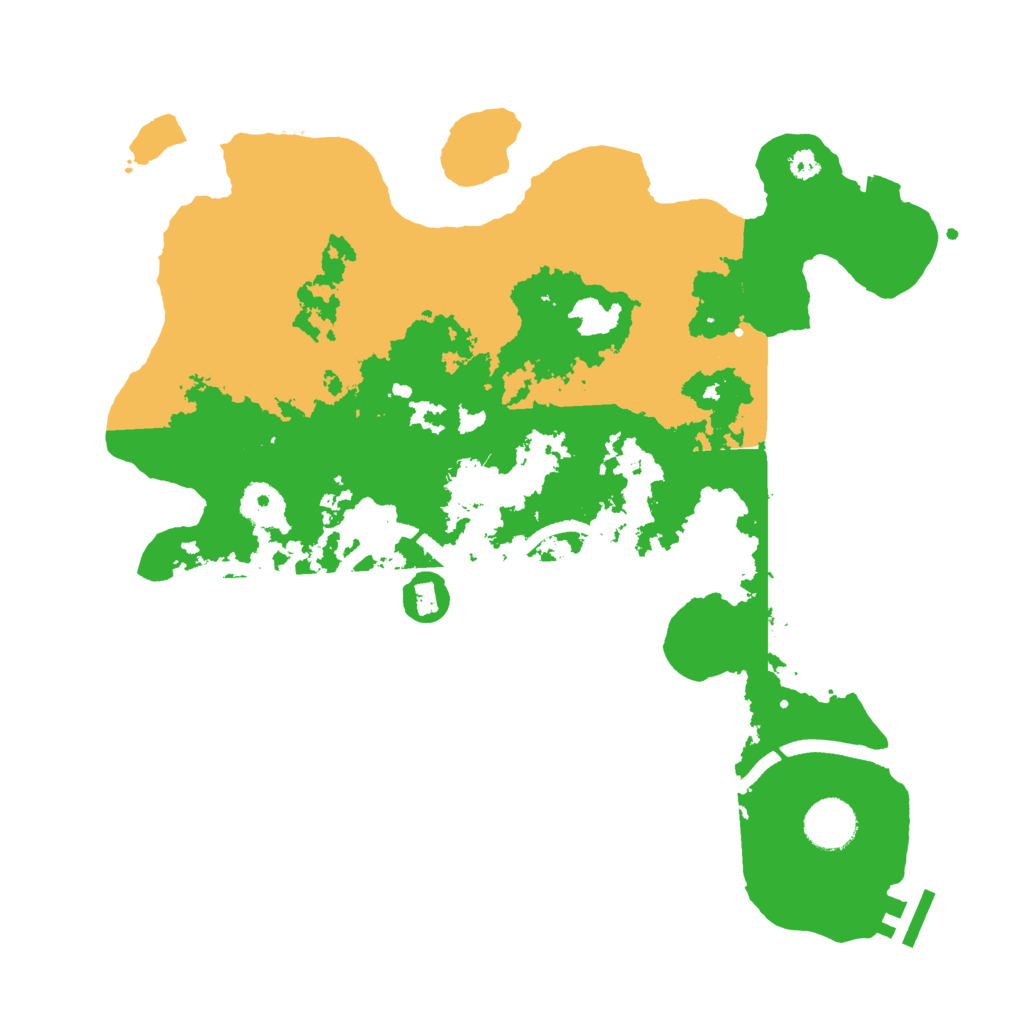 Biome Rust Map: Procedural Map, Size: 3500, Seed: 451221