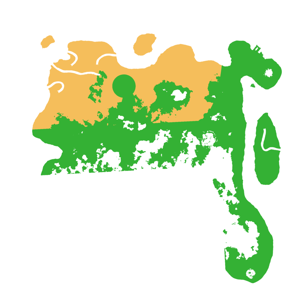 Biome Rust Map: Procedural Map, Size: 3500, Seed: 451221