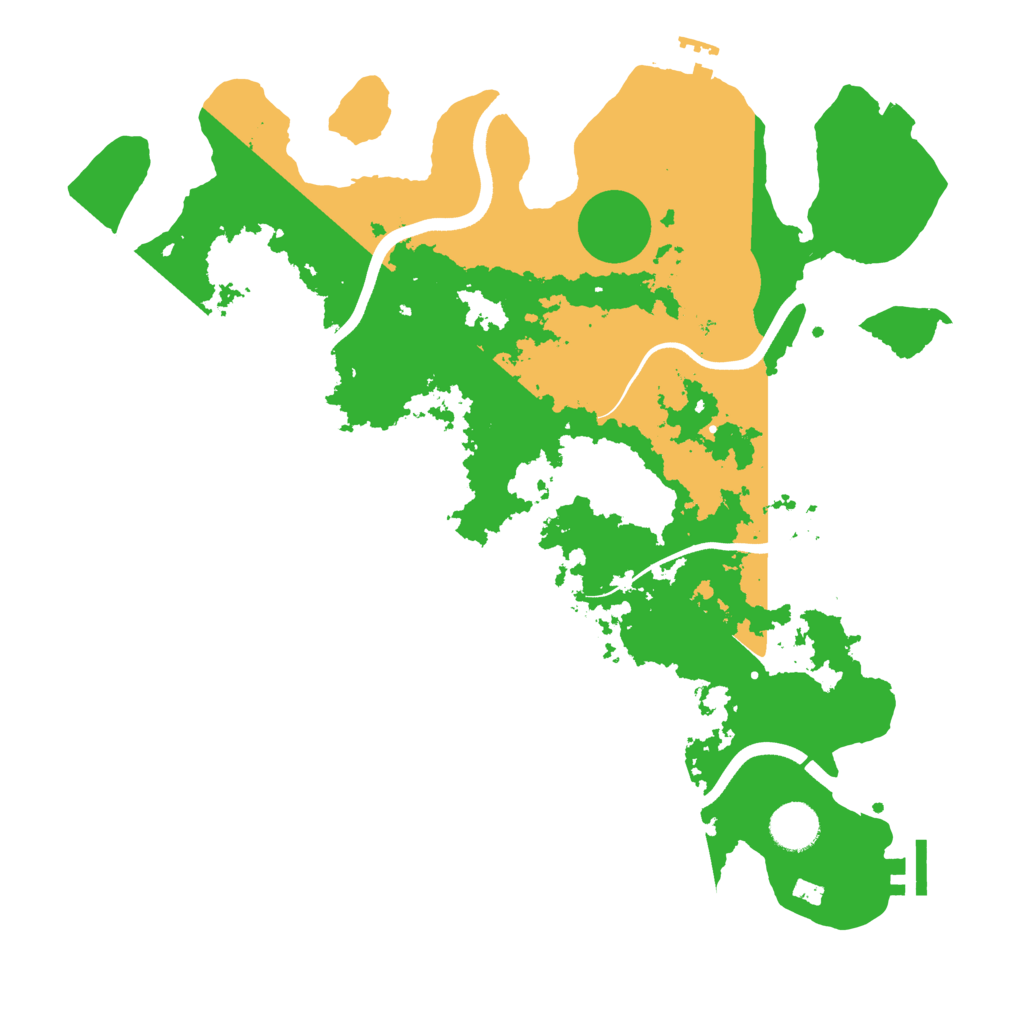Biome Rust Map: Procedural Map, Size: 3700, Seed: 6000