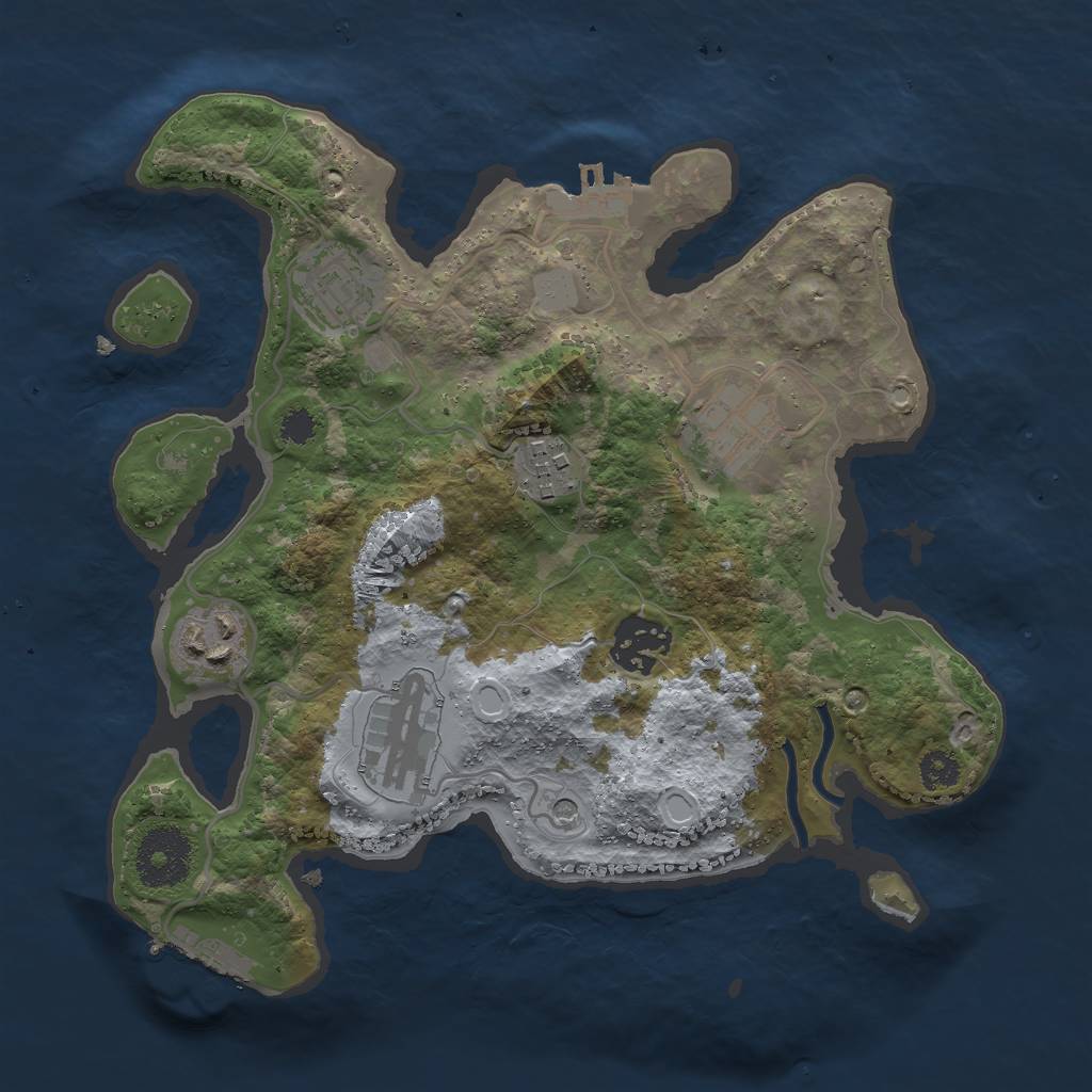Rust Map: Procedural Map, Size: 2800, Seed: 67243, 12 Monuments