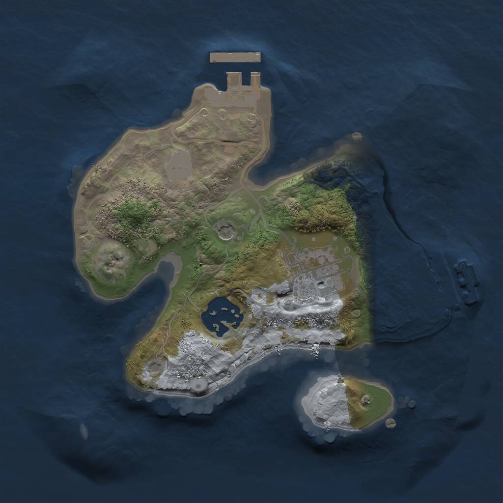 Rust Map: Procedural Map, Size: 2000, Seed: 71393, 6 Monuments