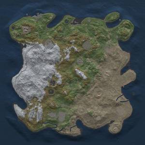 Thumbnail Rust Map: Procedural Map, Size: 4000, Seed: 1687399092, 17 Monuments