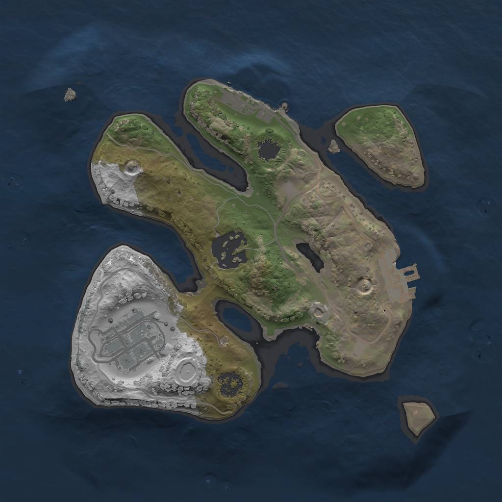 Rust Map: Procedural Map, Size: 2000, Seed: 160, 9 Monuments