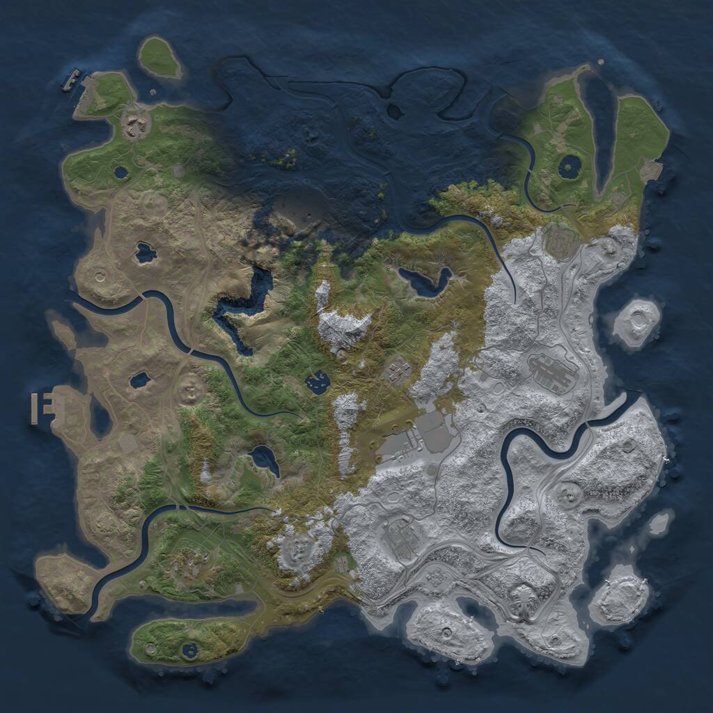 Rust Map: Procedural Map, Size: 4600, Seed: 19, 15 Monuments