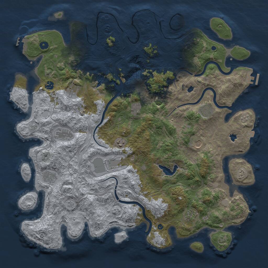 Rust Map: Procedural Map, Size: 4750, Seed: 37086958, 17 Monuments