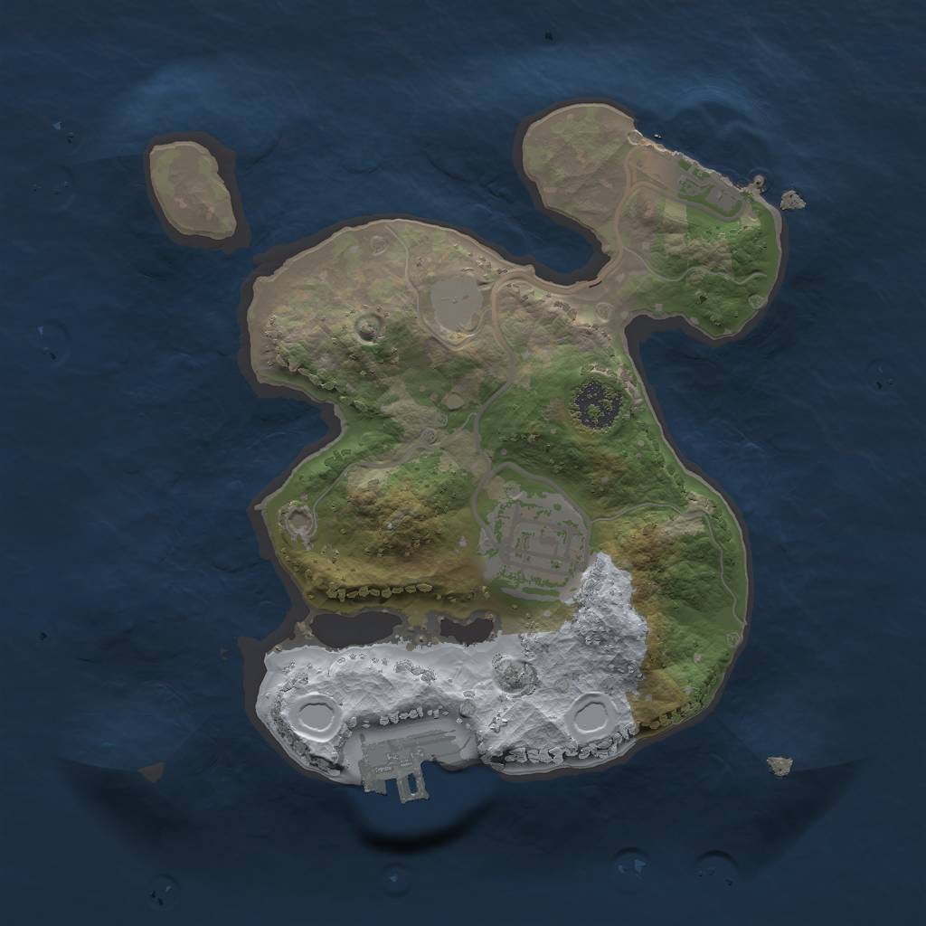 Rust Map: Procedural Map, Size: 2000, Seed: 1562, 6 Monuments