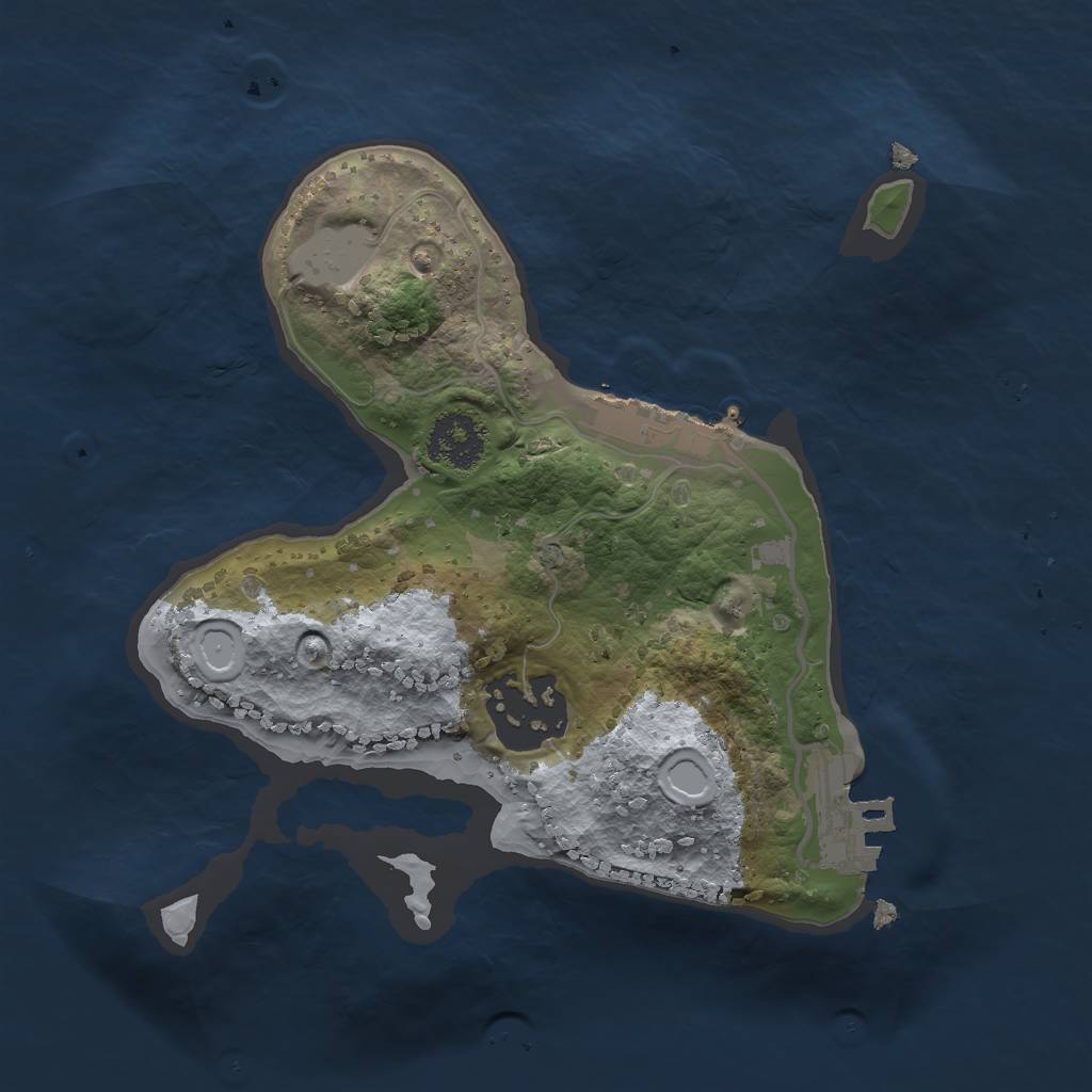 Rust Map: Procedural Map, Size: 2000, Seed: 5341010, 6 Monuments