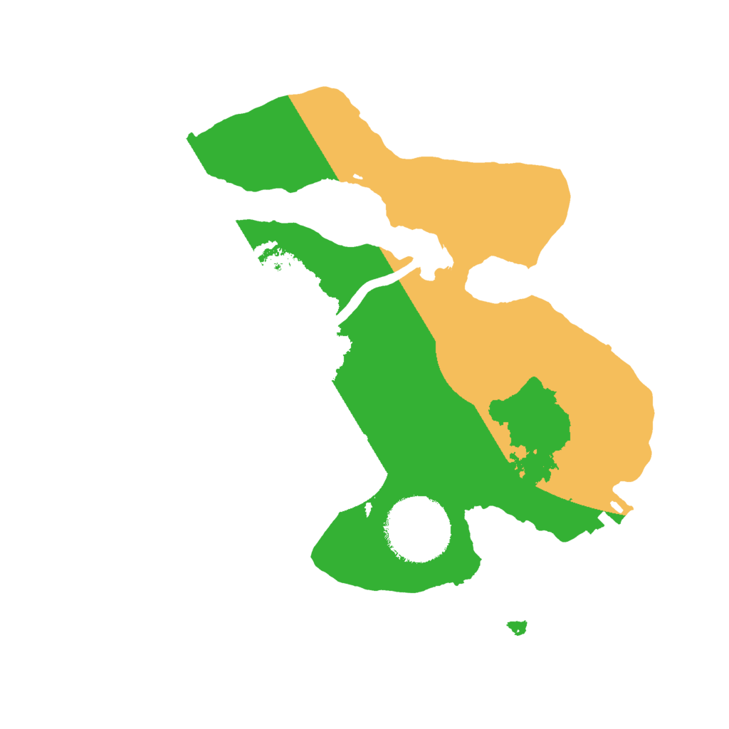 Biome Rust Map: Procedural Map, Size: 2000, Seed: 54613