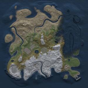 Thumbnail Rust Map: Procedural Map, Size: 3500, Seed: 2002, 12 Monuments
