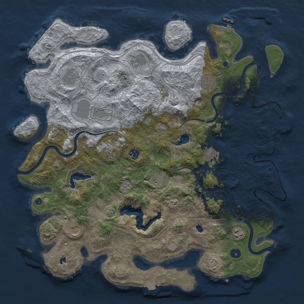 Rust Map: Procedural Map, Size: 4500, Seed: 1567645978, 17 Monuments