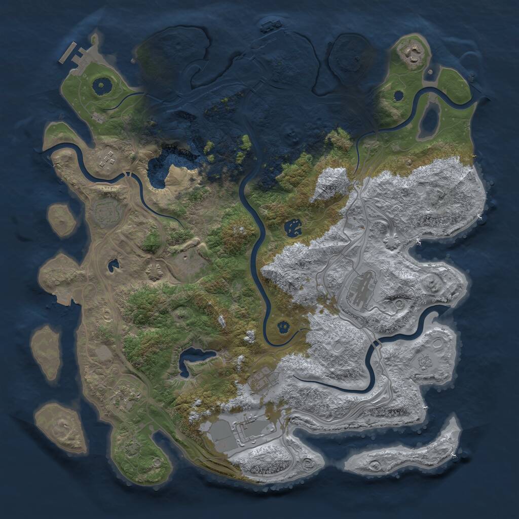Rust Map: Procedural Map, Size: 4250, Seed: 425812908, 15 Monuments