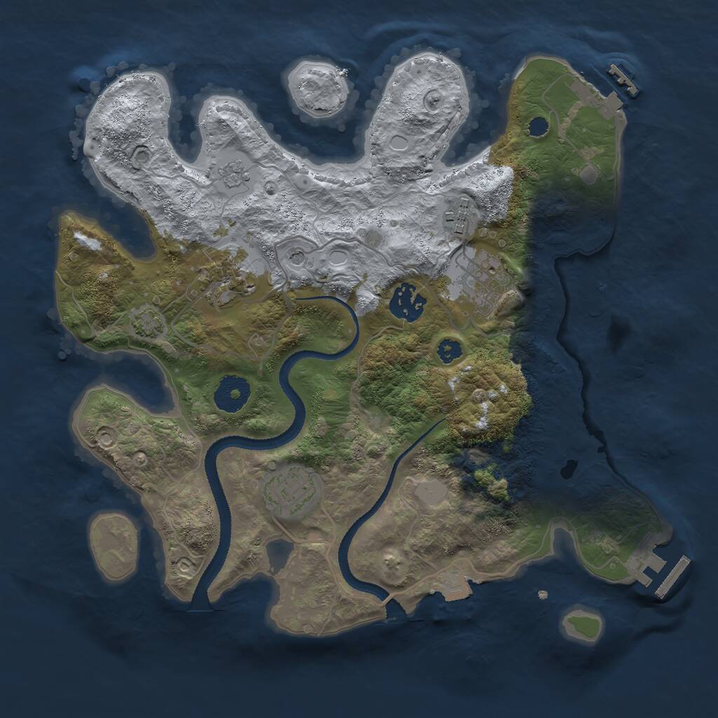 Rust Map: Procedural Map, Size: 3000, Seed: 211005, 11 Monuments