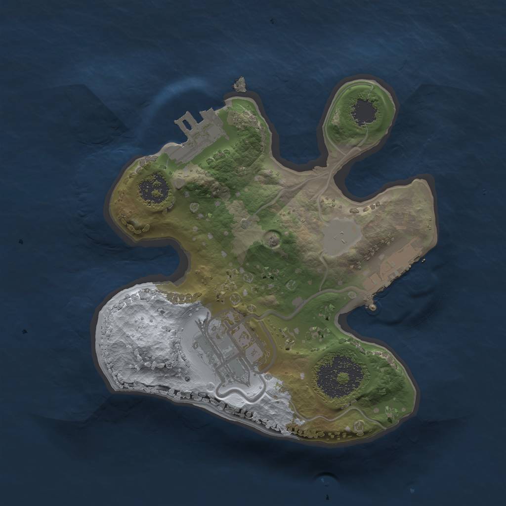 Rust Map: Procedural Map, Size: 1750, Seed: 696342, 6 Monuments