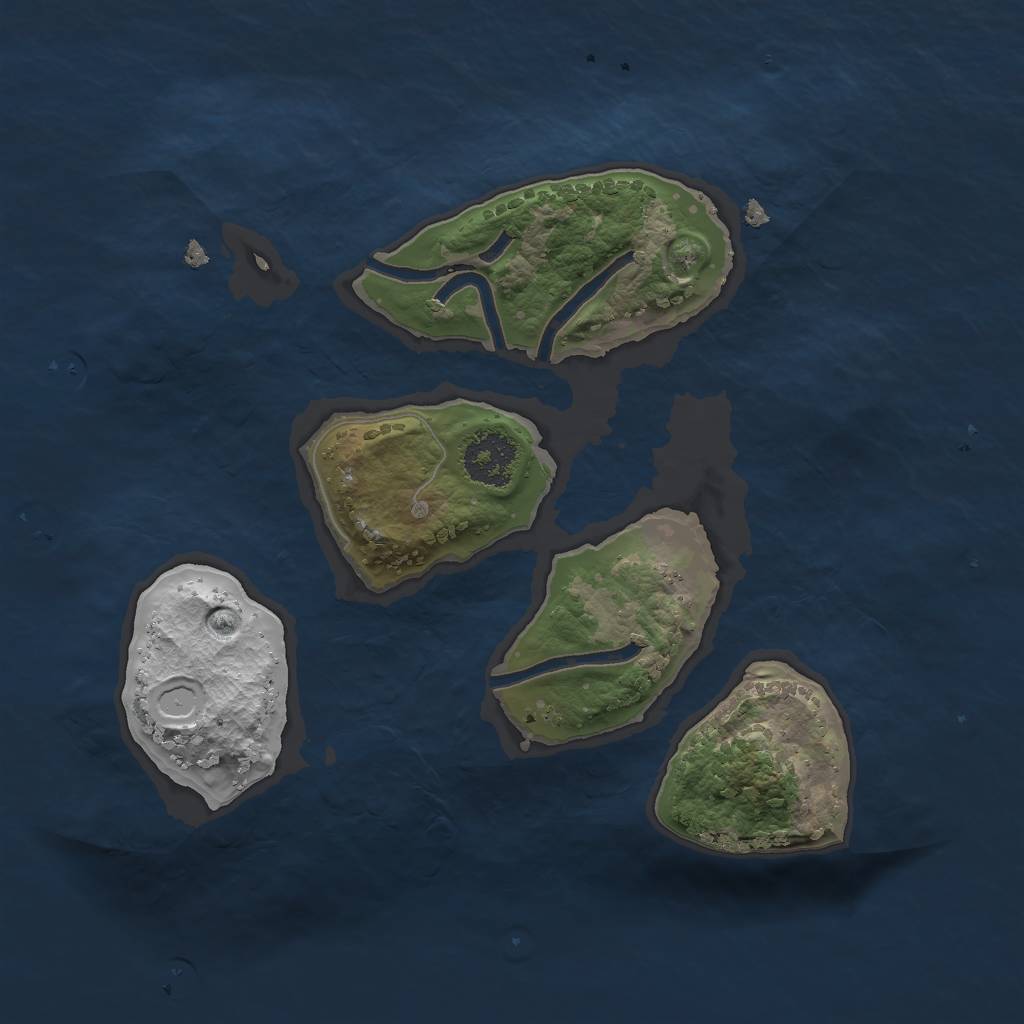 Rust Map: Procedural Map, Size: 2000, Seed: 60000, 5 Monuments