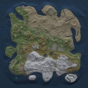 Thumbnail Rust Map: Procedural Map, Size: 3600, Seed: 1265655659, 18 Monuments