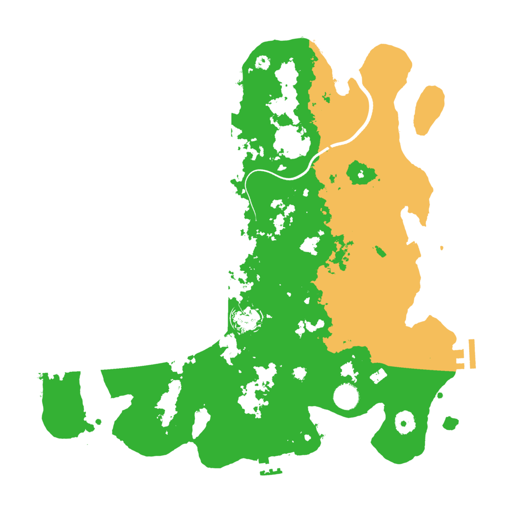 Biome Rust Map: Procedural Map, Size: 3500, Seed: 128936557