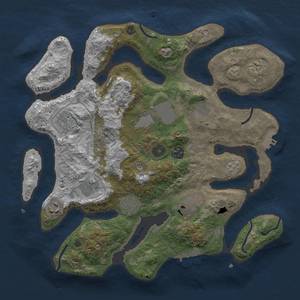 Thumbnail Rust Map: Procedural Map, Size: 3500, Seed: 772349009, 18 Monuments