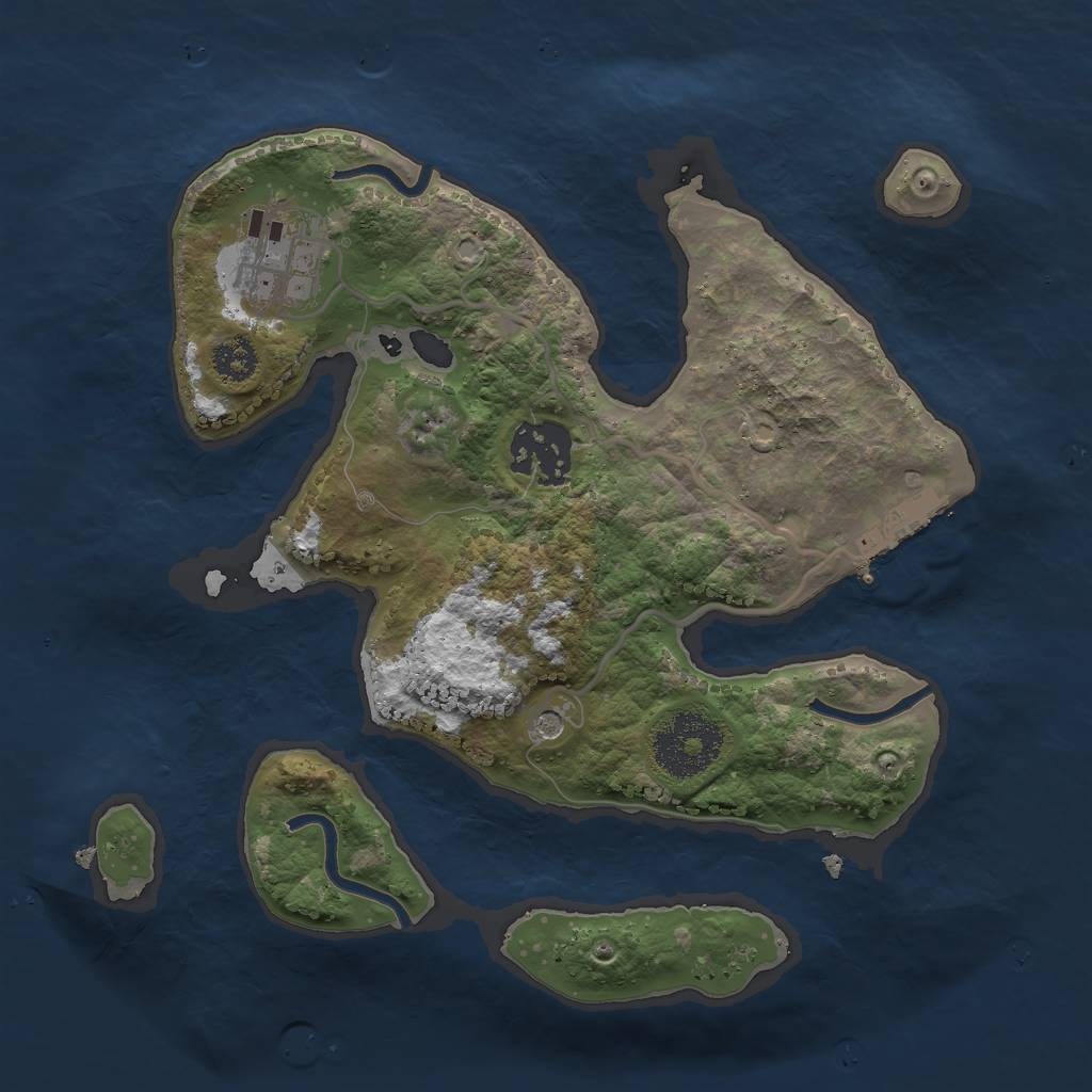 Rust Map: Procedural Map, Size: 2500, Seed: 1526789452, 9 Monuments