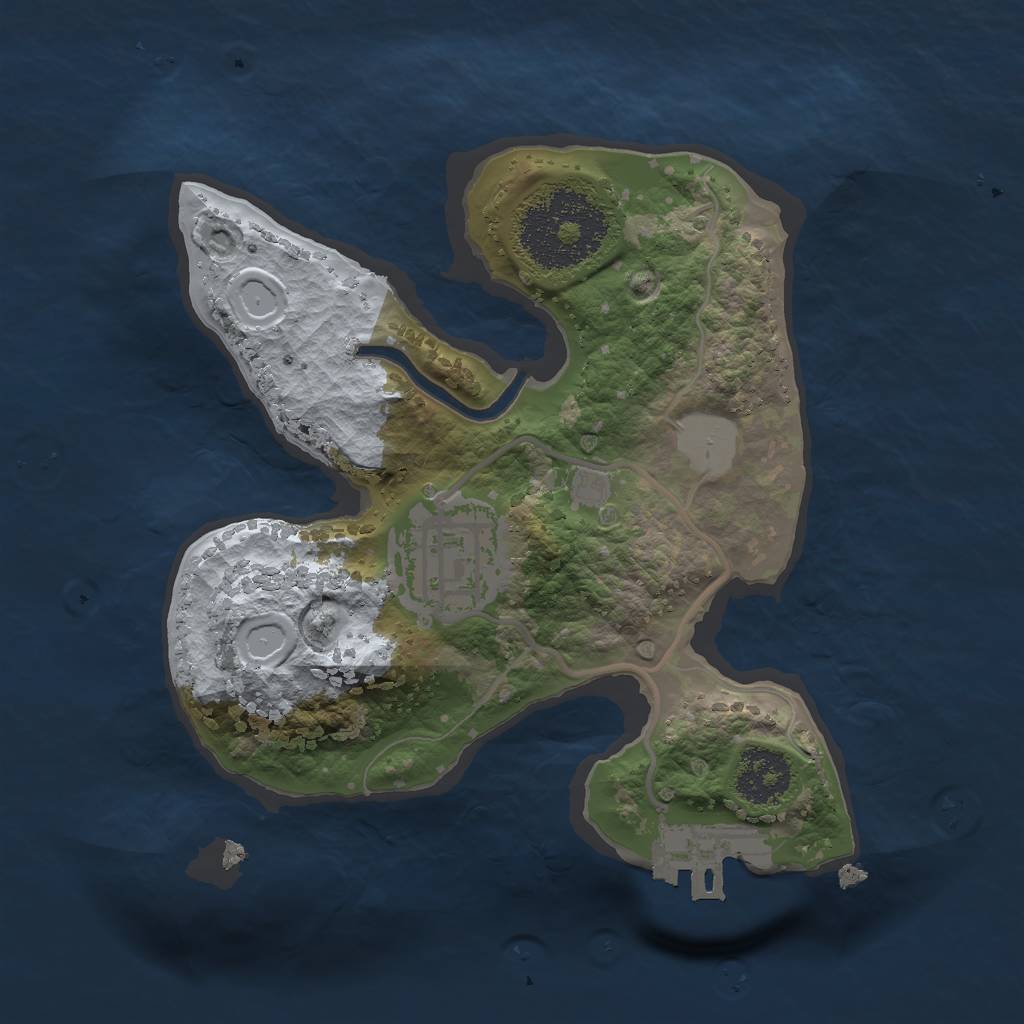 Rust Map: Procedural Map, Size: 1900, Seed: 12, 5 Monuments