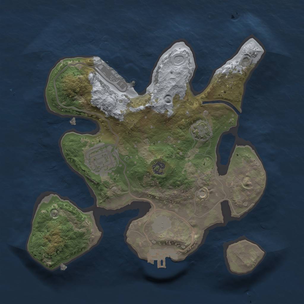 Rust Map: Procedural Map, Size: 2200, Seed: 1594081727, 7 Monuments