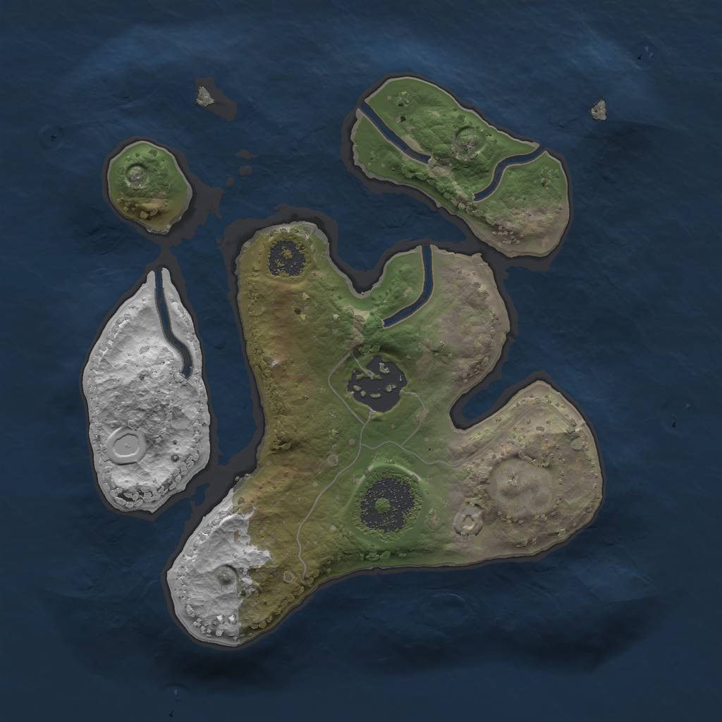 Rust Map: Procedural Map, Size: 2000, Seed: 798798963, 6 Monuments