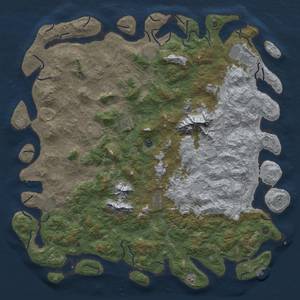 Thumbnail Rust Map: Procedural Map, Size: 6000, Seed: 696969, 18 Monuments