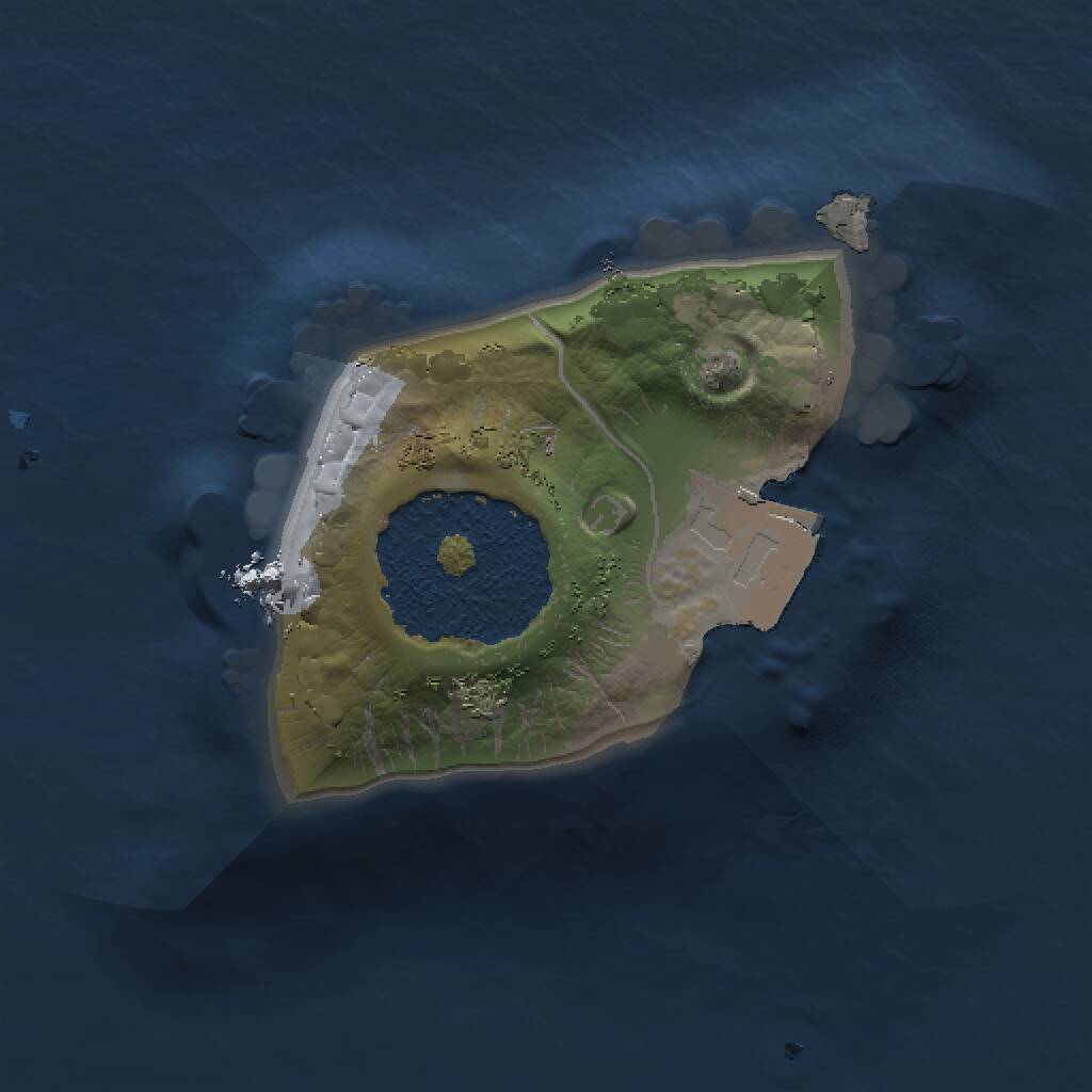 Rust Map: Procedural Map, Size: 1000, Seed: 64534534, 1 Monuments