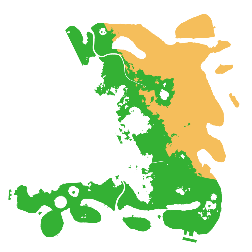 Biome Rust Map: Procedural Map, Size: 3600, Seed: 308458558