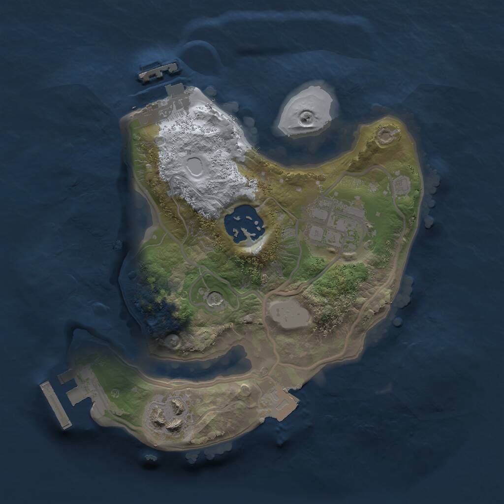 Rust Map: Procedural Map, Size: 2000, Seed: 1104840785, 7 Monuments