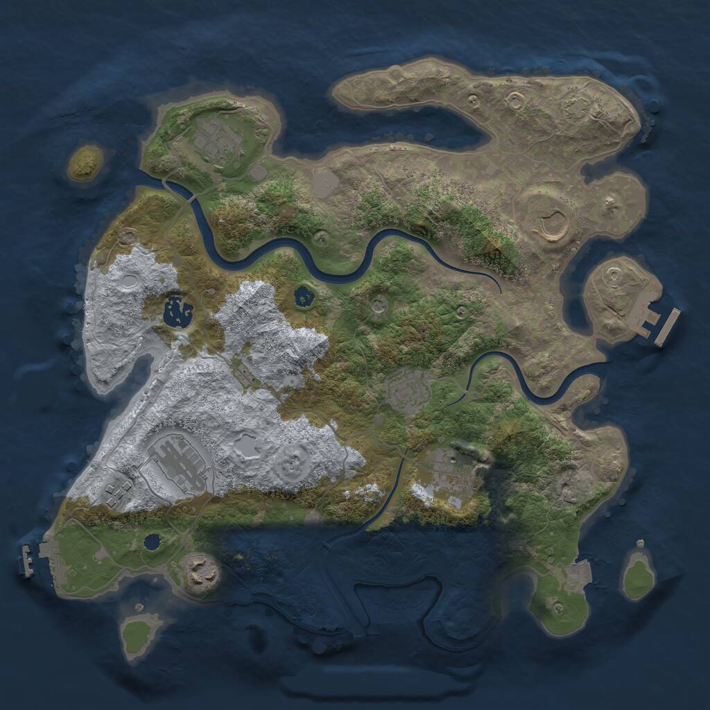 Rust Map: Procedural Map, Size: 3500, Seed: 20211027, 13 Monuments