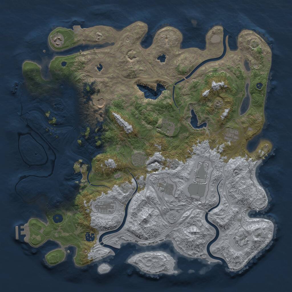 Rust Map: Procedural Map, Size: 4500, Seed: 7890987, 17 Monuments