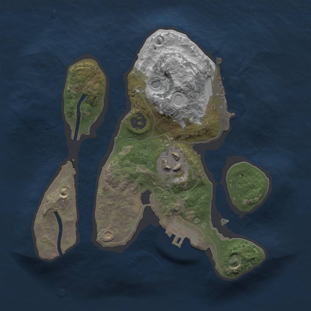 Rust Map: Procedural Map, Size: 2000, Seed: 556611, 9 Monuments