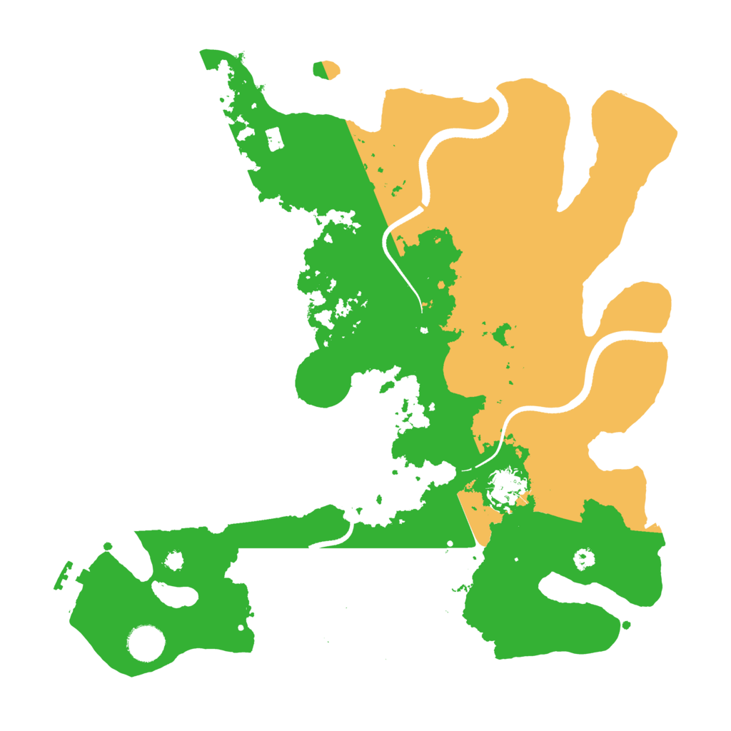 Biome Rust Map: Procedural Map, Size: 3500, Seed: 136813345