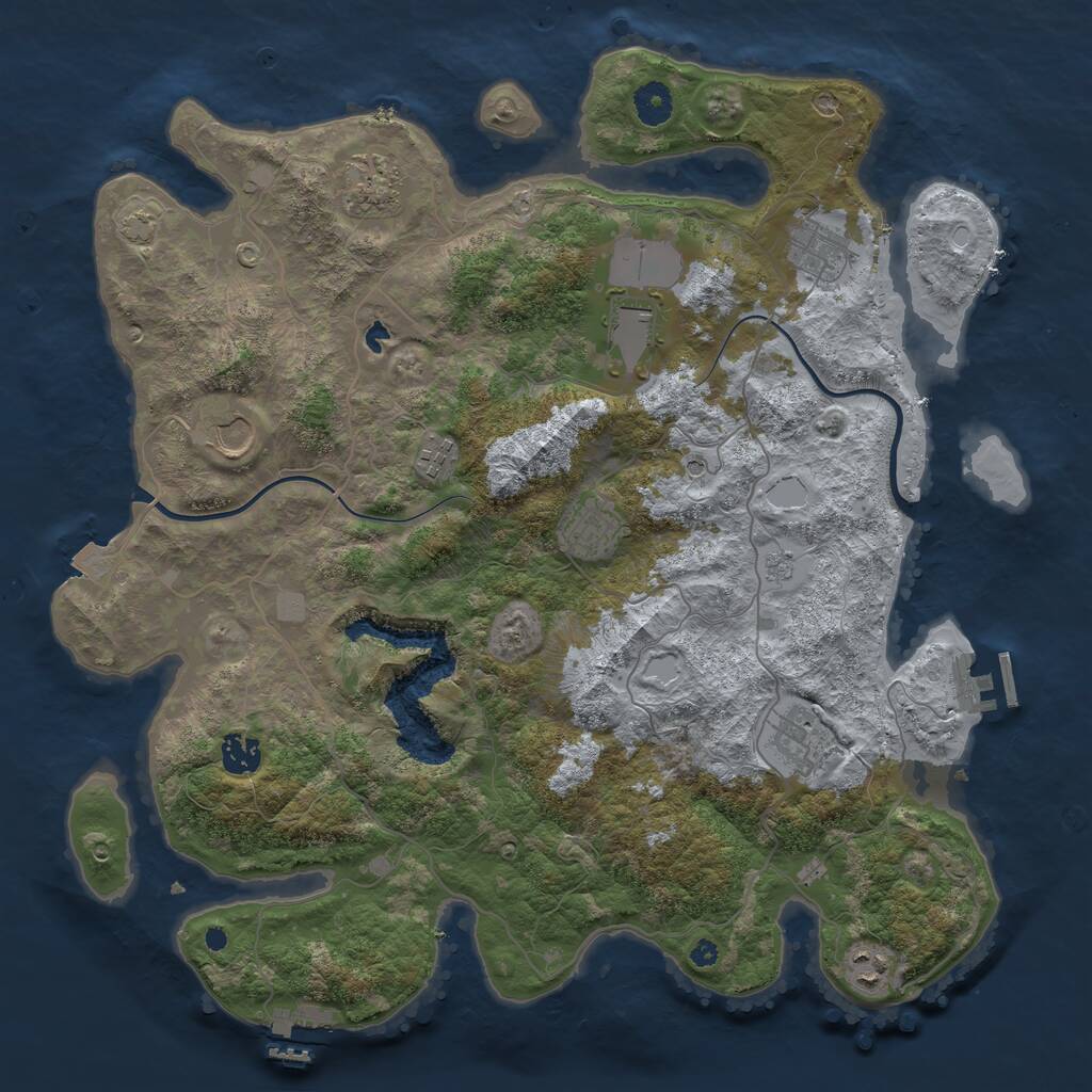 Rust Map: Procedural Map, Size: 4000, Seed: 31102021, 15 Monuments