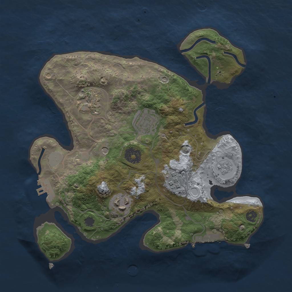 Rust Map: Procedural Map, Size: 2627, Seed: 4, 11 Monuments