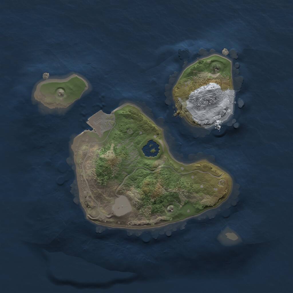 Rust Map: Procedural Map, Size: 1750, Seed: 1337, 1 Monuments