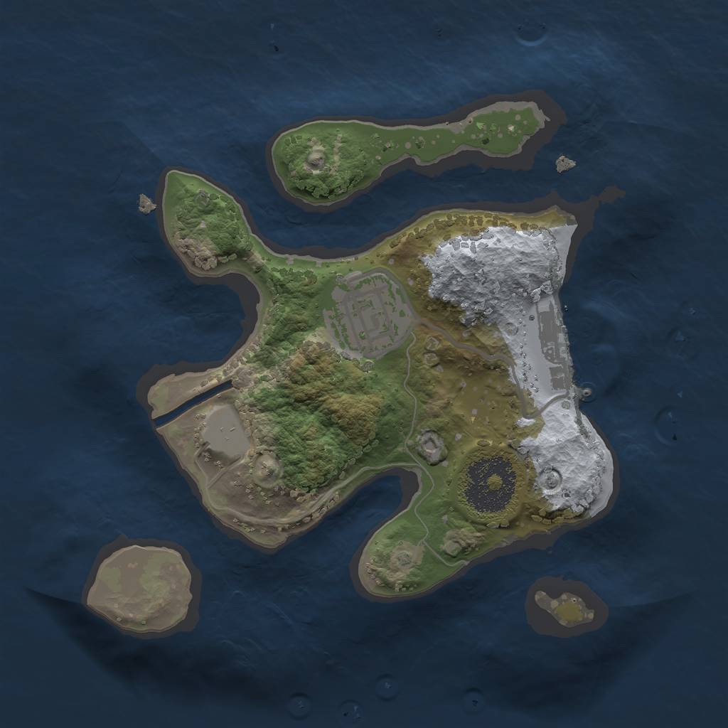 Rust Map: Procedural Map, Size: 2000, Seed: 753, 5 Monuments