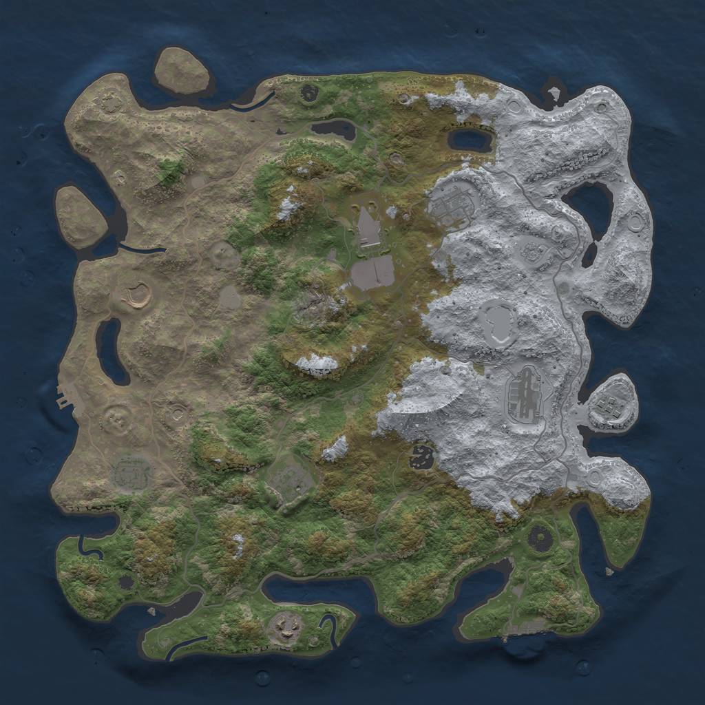 Rust Map: Procedural Map, Size: 4200, Seed: 22011979, 17 Monuments