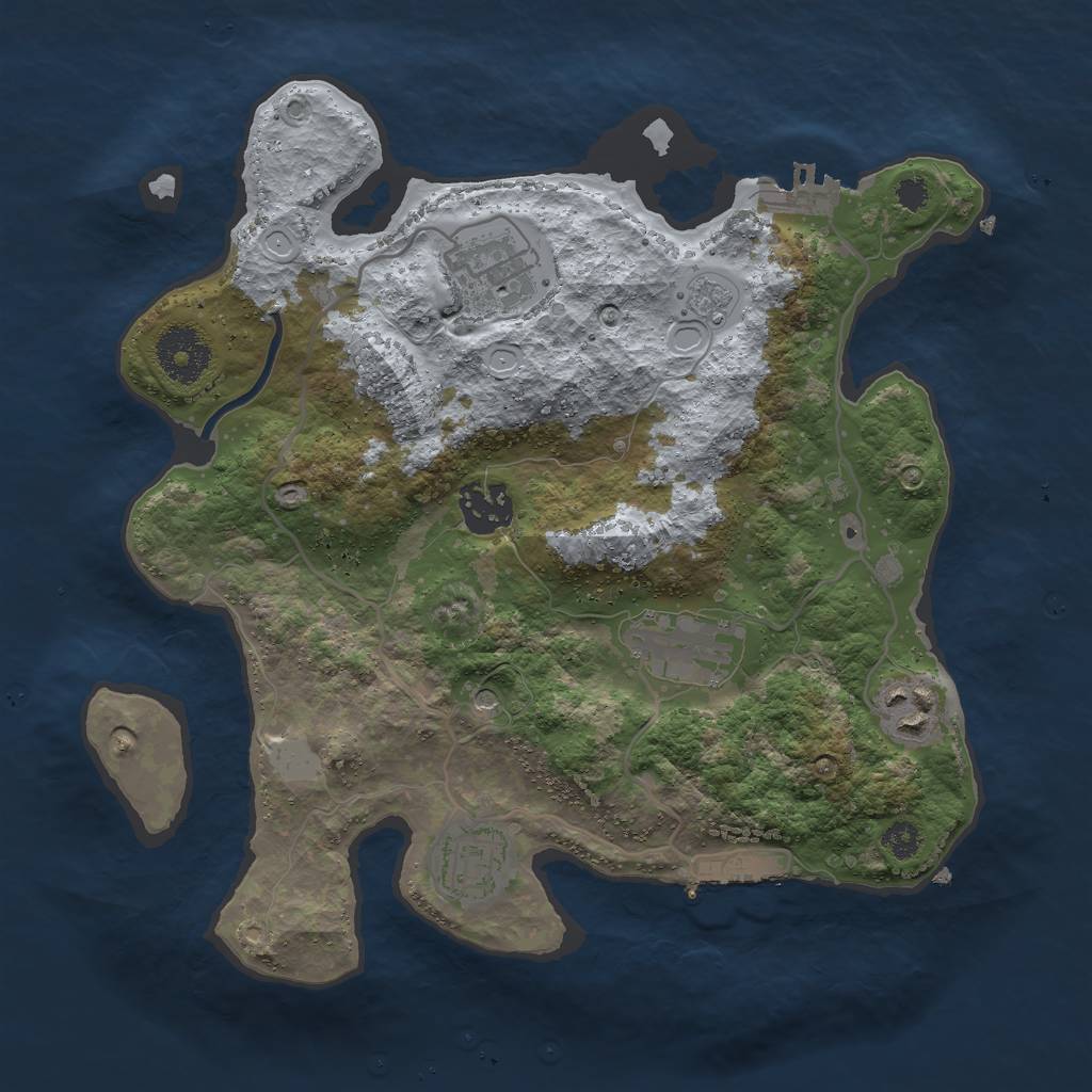 Rust Map: Procedural Map, Size: 3000, Seed: 291021, 12 Monuments