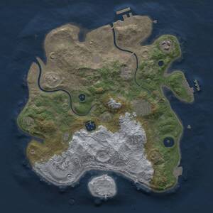 Thumbnail Rust Map: Procedural Map, Size: 3000, Seed: 254478, 11 Monuments