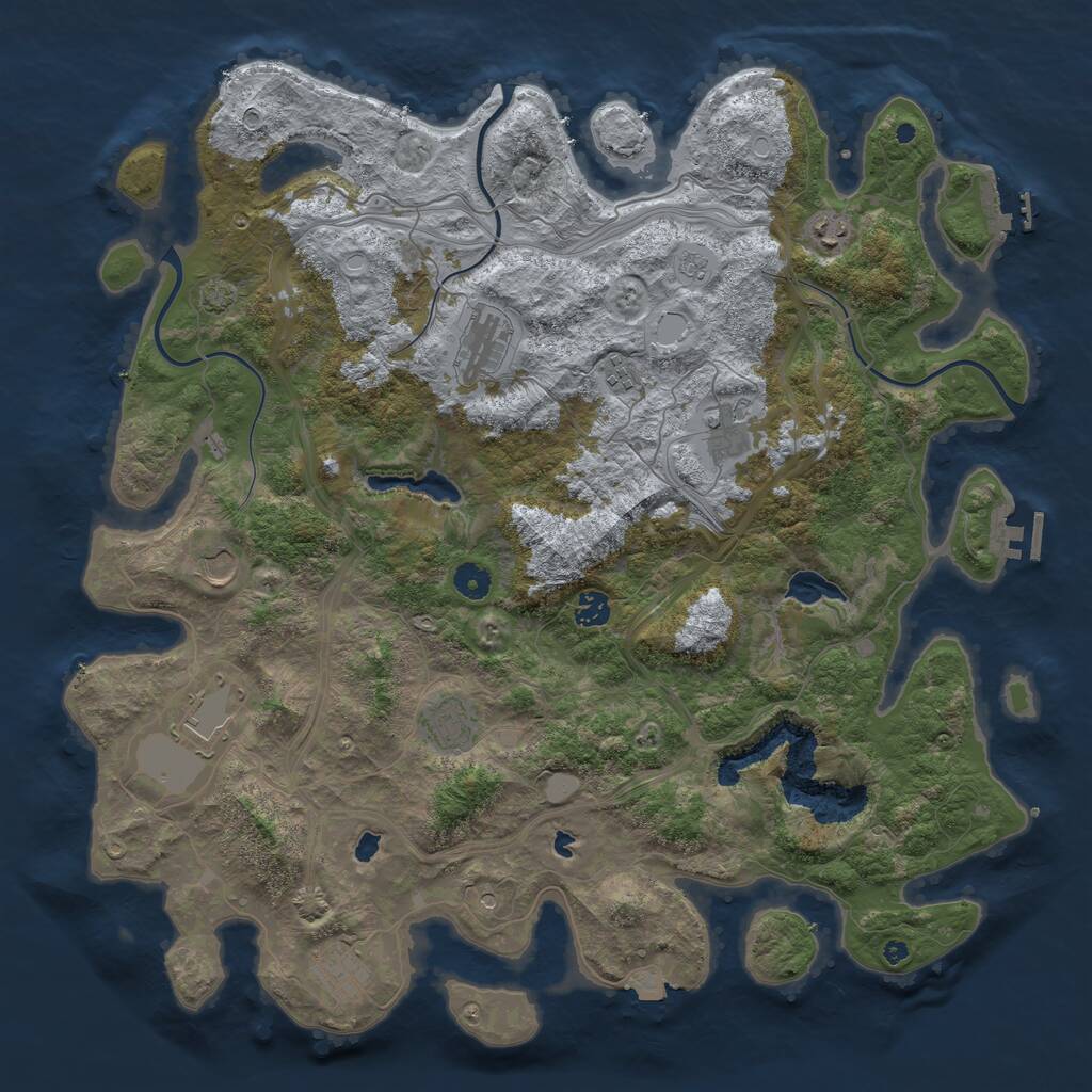 Rust Map: Procedural Map, Size: 4500, Seed: 2021103129, 15 Monuments