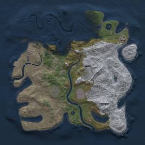 Thumbnail Rust Map: Procedural Map, Size: 3500, Seed: 456123789, 10 Monuments