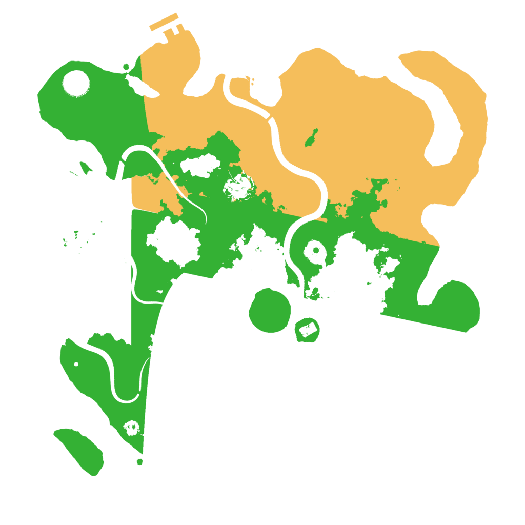Biome Rust Map: Procedural Map, Size: 3500, Seed: 57123