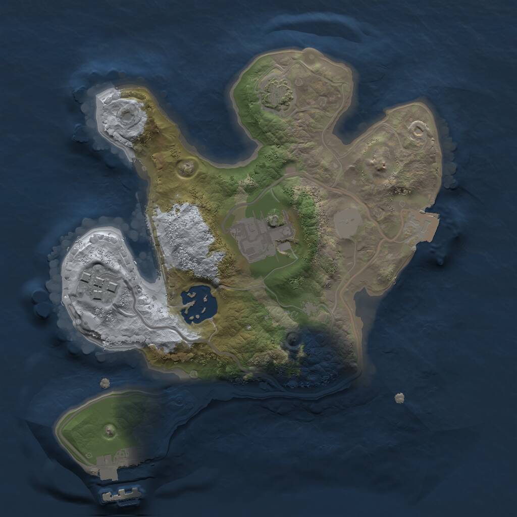 Rust Map: Procedural Map, Size: 2057, Seed: 226987, 6 Monuments